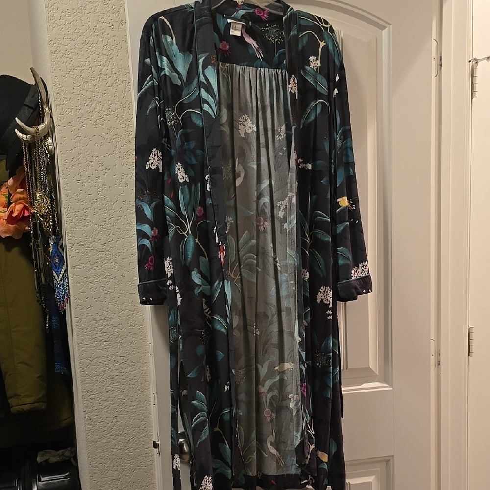 Floral Long Kimono Robe